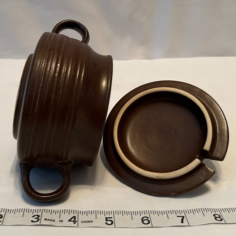 DENBY-LANGLEY Mayflower Pattern Sugar Bowl and Lid - Picture 6 of 6